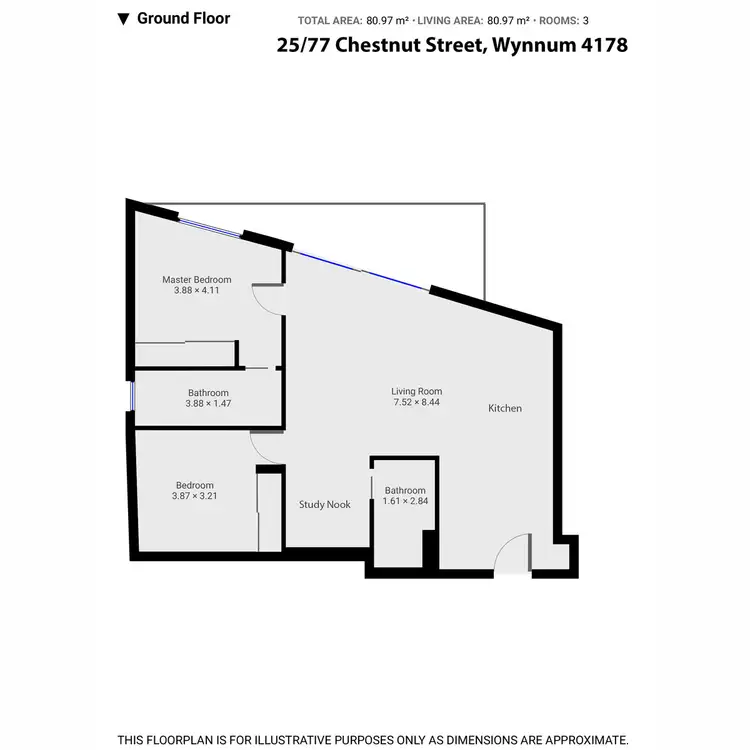 Floorplan of Homely apartment listing, 25/77 Chestnut Street, Wynnum QLD 4178
