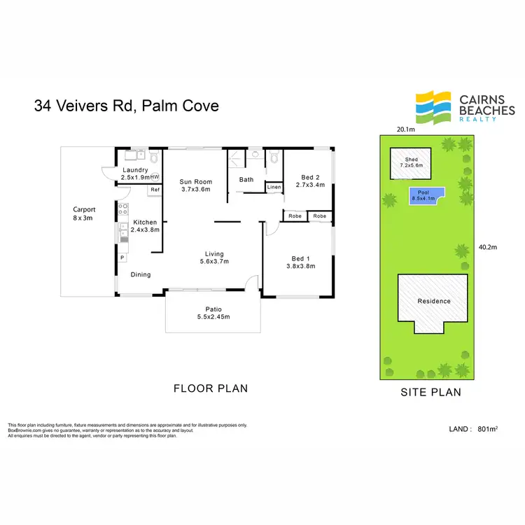Floorplan of Homely house listing, 34 Veivers Road, Palm Cove QLD 4879