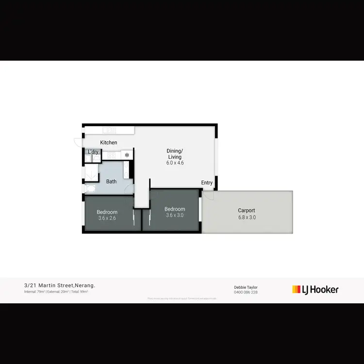 Floorplan of Homely semi-detached listing, 3/21 Martin Street, Nerang QLD 4211
