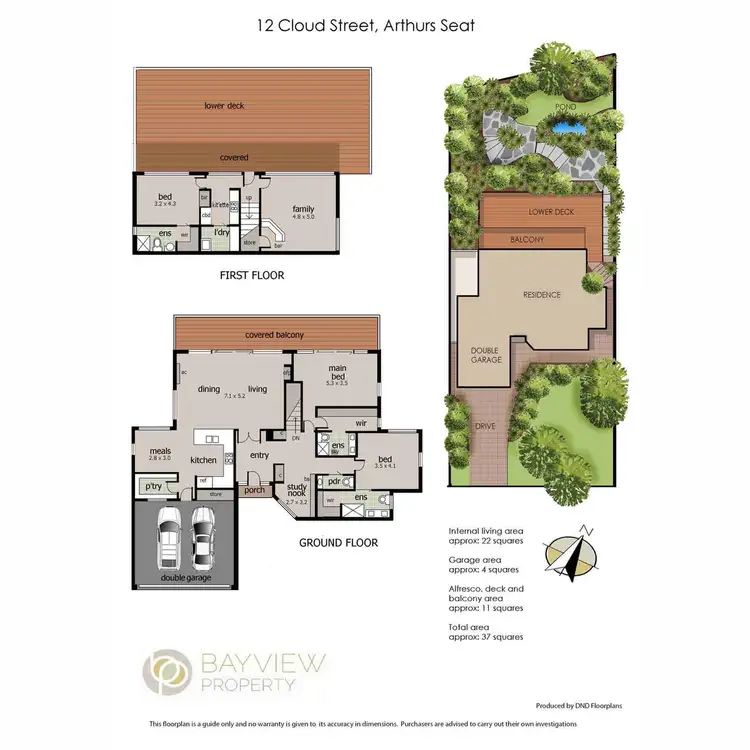 Floorplan of Homely house listing, 12 Cloud Street, Arthurs Seat VIC 3936