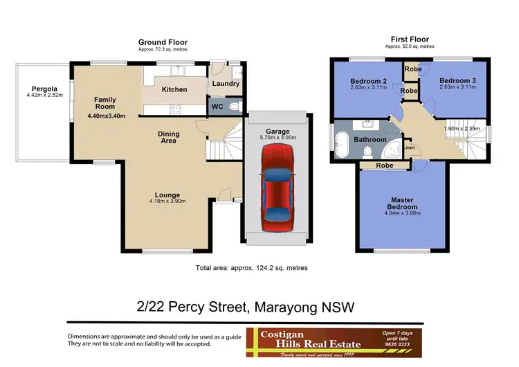 Floorplan of Homely townhouse listing, 2/22 Percy Street, Marayong NSW 2148