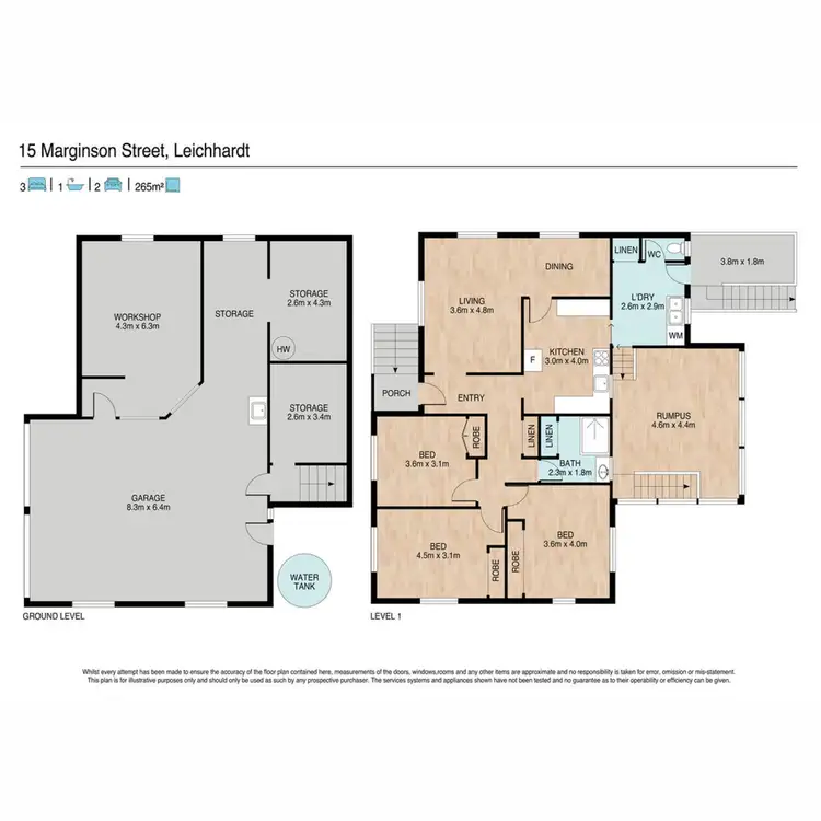 Floorplan of Homely house listing, 15 Marginson Street, Leichhardt QLD 4305