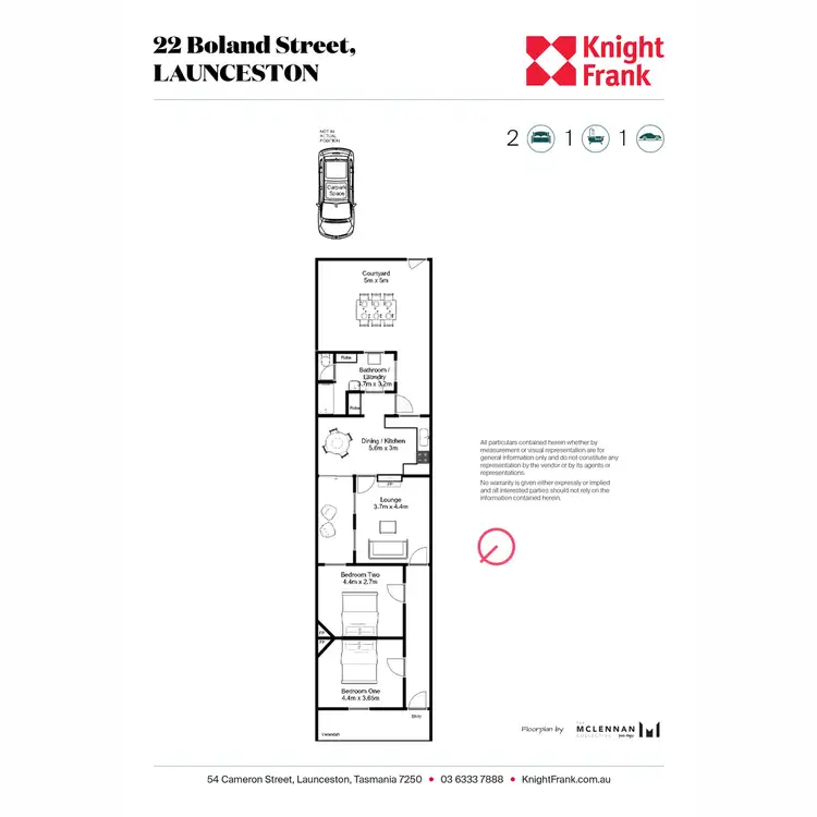 Floorplan of Homely townhouse listing, 22 Boland Street, Launceston TAS 7250