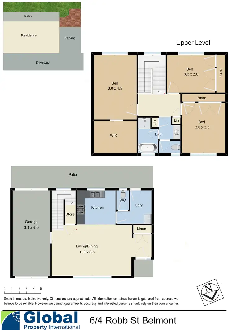 Floorplan of Homely townhouse listing, 6/4 Robb Street, Belmont NSW 2280