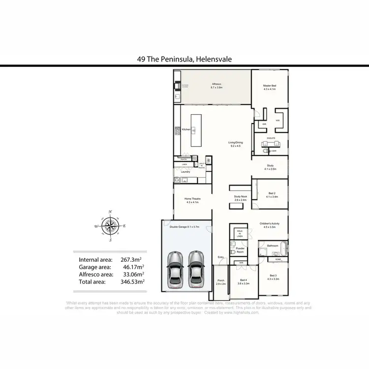 Floorplan of Homely house listing, 49 The Peninsula, Helensvale QLD 4212