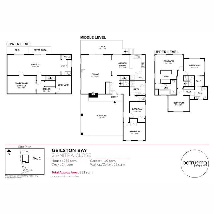 Floorplan of Homely house listing, 2 Anitra Close, Geilston Bay TAS 7015
