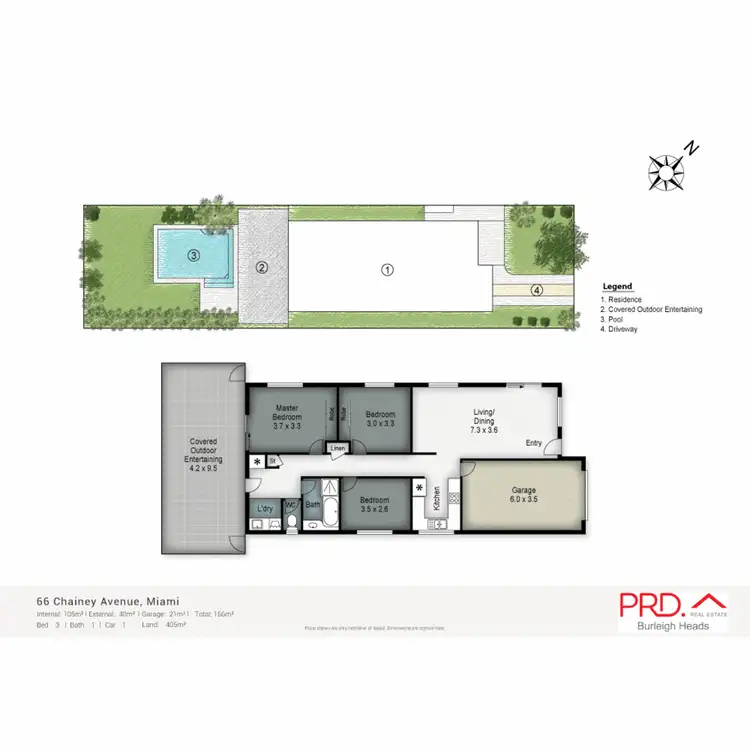 Floorplan of Homely house listing, 66 Chainey Avenue, Miami QLD 4220