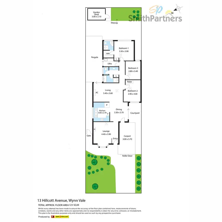 Floorplan of Homely house listing, 13 Hillcott Avenue, Wynn Vale SA 5127
