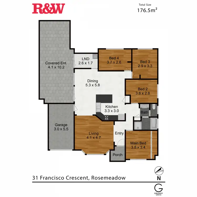 Floorplan of Homely house listing, 31 Francisco Crescent, Rosemeadow NSW 2560