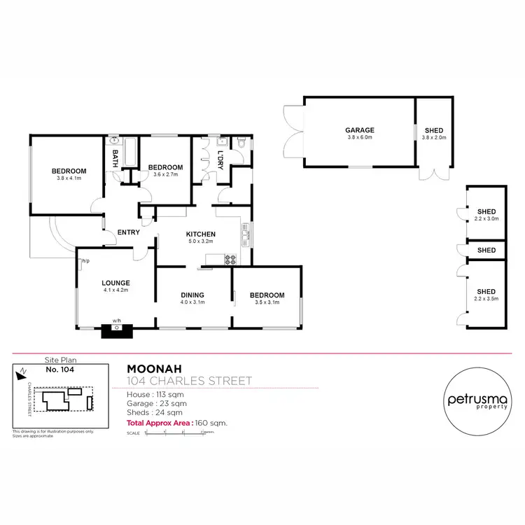 Floorplan of Homely house listing, 104 Charles Street, Moonah TAS 7009
