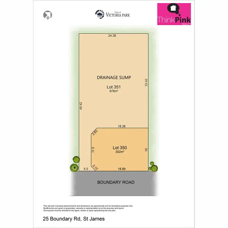 Floorplan of Homely land listing, 25 Boundary Road, St James WA 6102