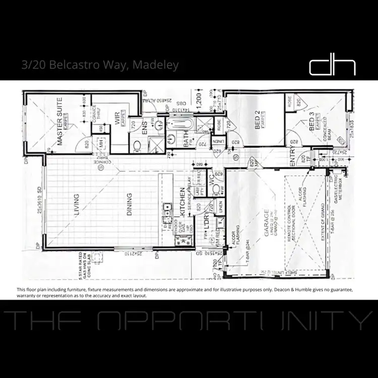 Floorplan of Homely house listing, 3/20 Belcastro Way, Madeley WA 6065