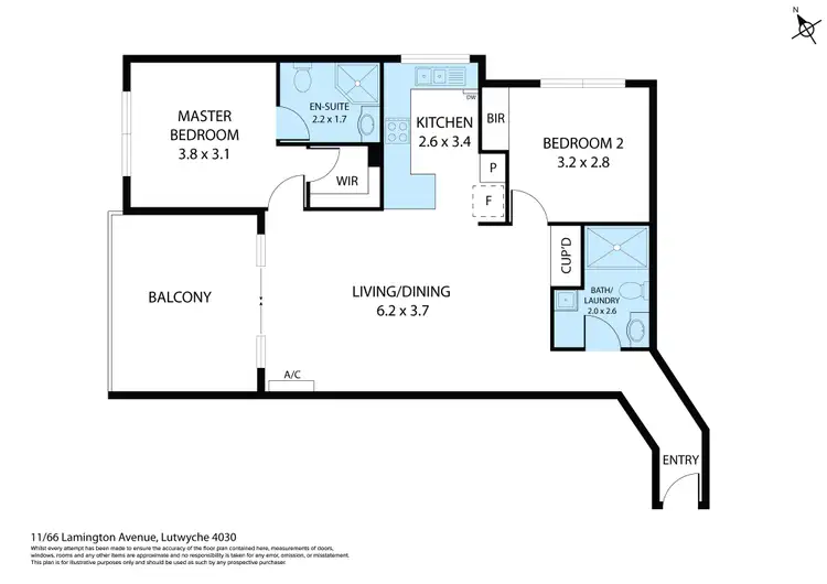 Floorplan of Homely unit listing, 11/66 LAMINGTON Avenue, Lutwyche QLD 4030