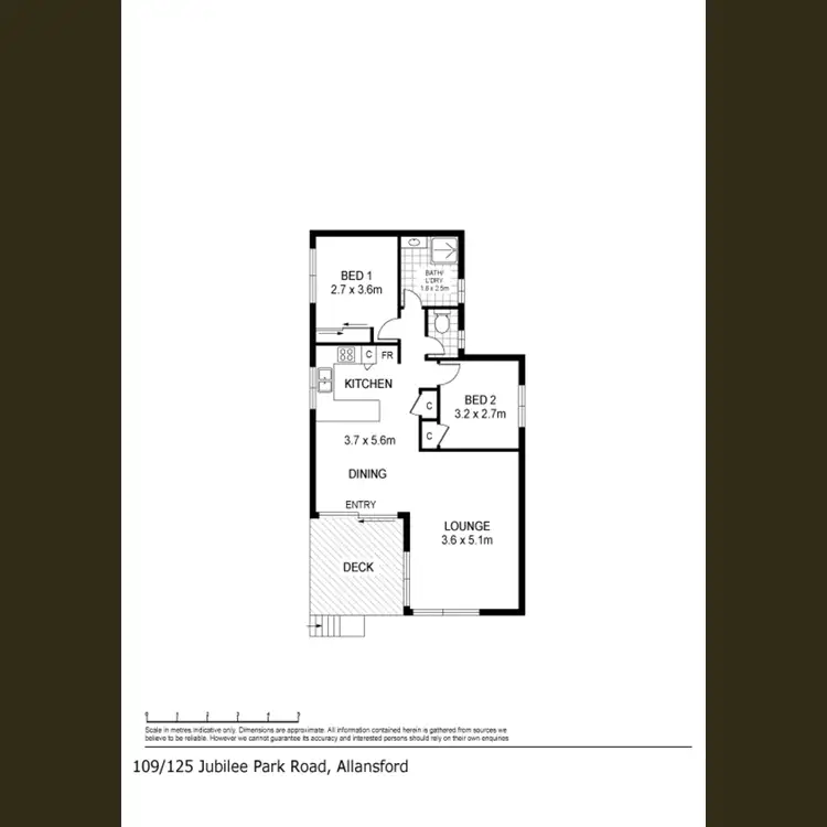 Floorplan of Homely unit listing, 109/125 Jubilee Park Road, Warrnambool VIC 3280
