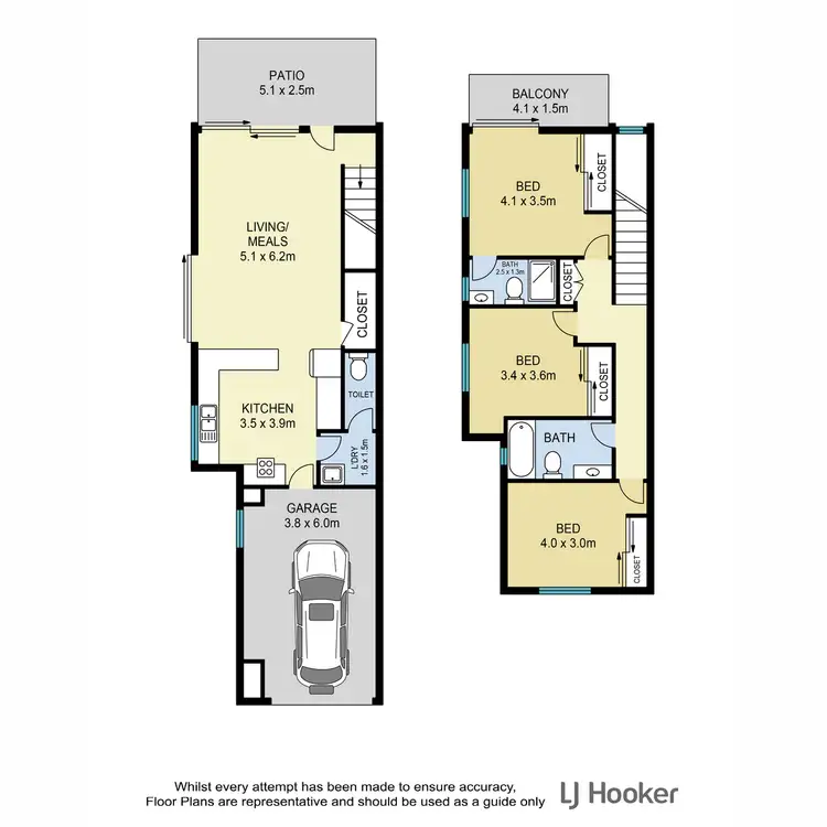Floorplan of Homely townhouse listing, 1/65 Rodway Street, Zillmere QLD 4034