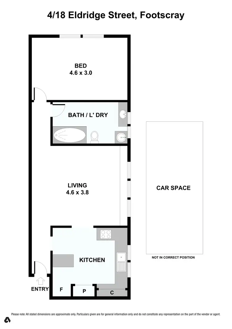 Floorplan of Homely apartment listing, 4/18 Eldridge Street, Footscray VIC 3011