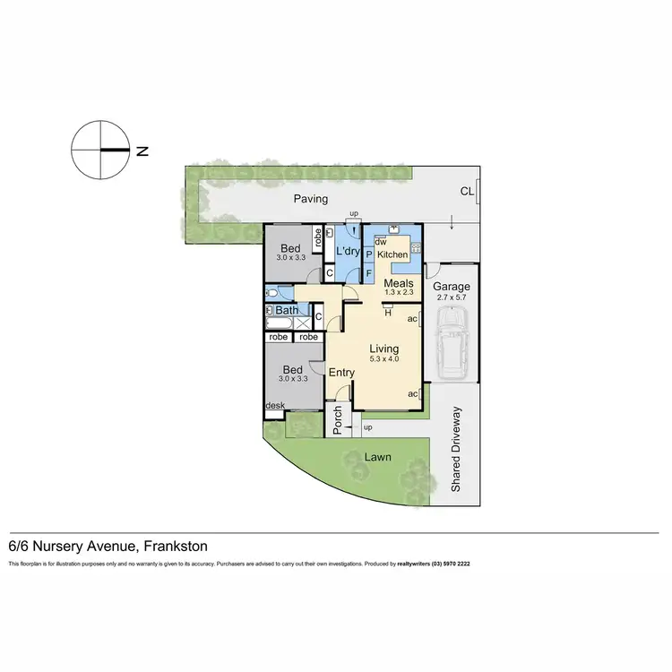 Floorplan of Homely unit listing, 6/6 Nursery Avenue, Frankston VIC 3199