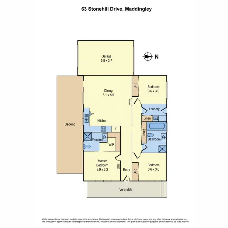 Floorplan of Homely house listing, 63 Stonehill Drive, Maddingley VIC 3340