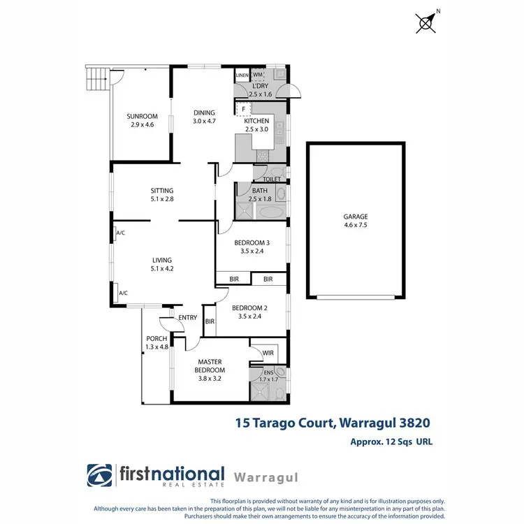 Floorplan of Homely house listing, 15 Tarago Court, Warragul VIC 3820