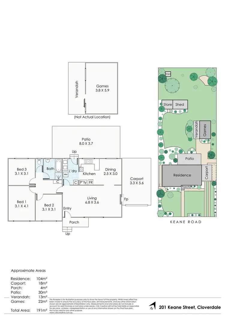 Floorplan of Homely house listing, 201 Keane Street, Cloverdale WA 6105