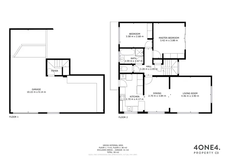 Floorplan of Homely unit listing, 2/2 Daylesford Road, Glenorchy TAS 7010
