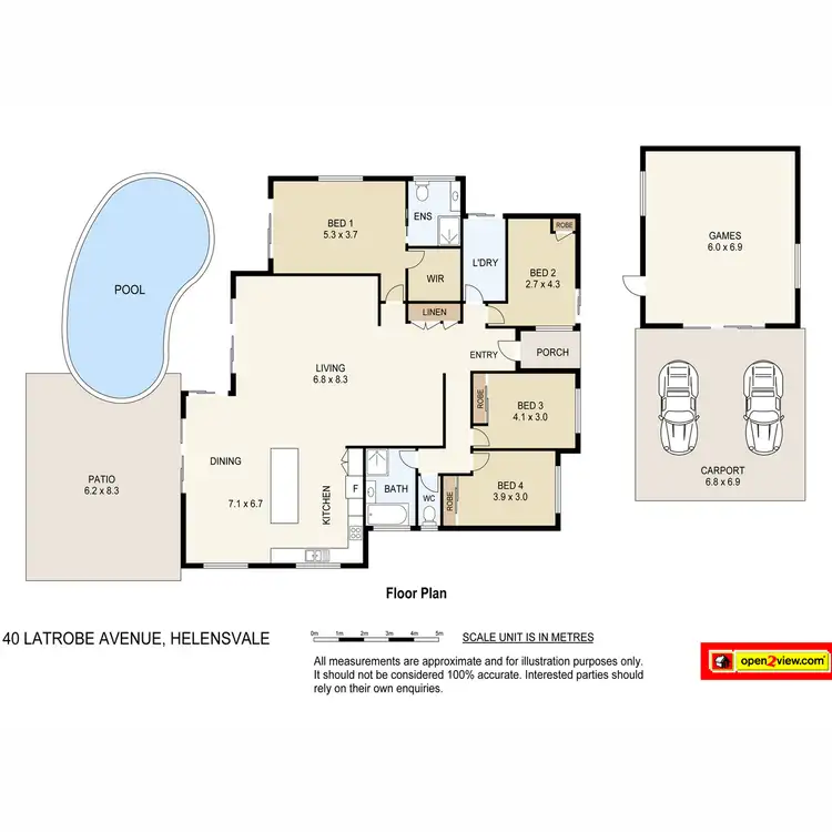 Floorplan of Homely house listing, 40 Latrobe Avenue, Helensvale QLD 4212