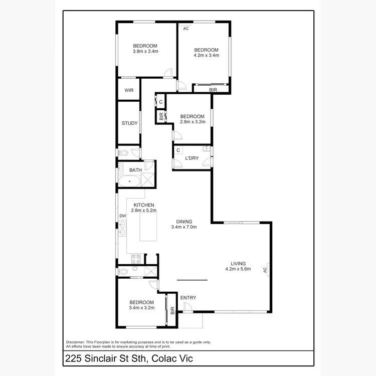 Floorplan of Homely house listing, 225 Sinclair Street South, Colac VIC 3250
