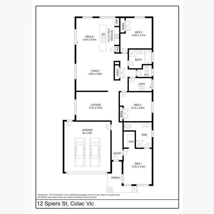Floorplan of Homely house listing, 12 Speirs Street, Colac VIC 3250