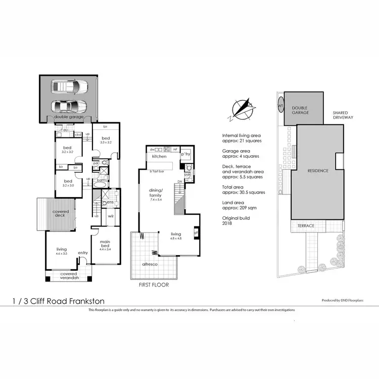 Floorplan of Homely house listing, 1/3 Cliff Road, Frankston VIC 3199
