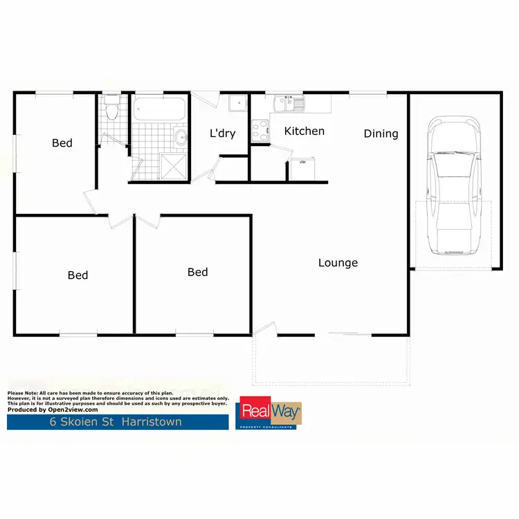 Floorplan of Homely house listing, 6 Skoien Street, Harristown QLD 4350