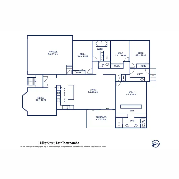 Floorplan of Homely house listing, 1 Lilley Street, East Toowoomba QLD 4350