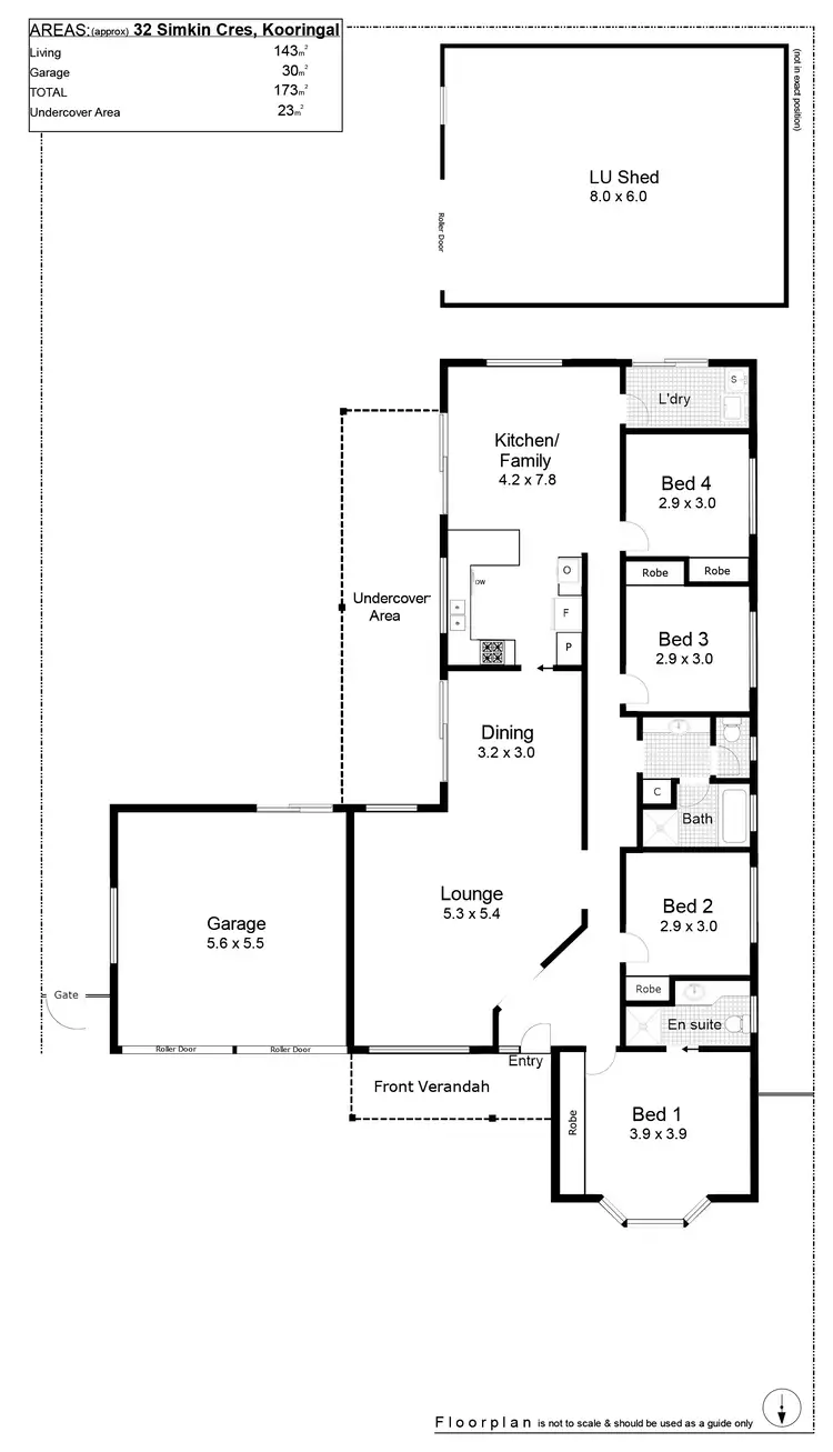 Floorplan of Homely house listing, 32 Simkin Crescent, Kooringal NSW 2650