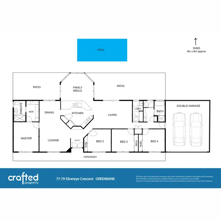 Floorplan of Homely house listing, 77 Silvereye Crescent, Greenbank QLD 4124