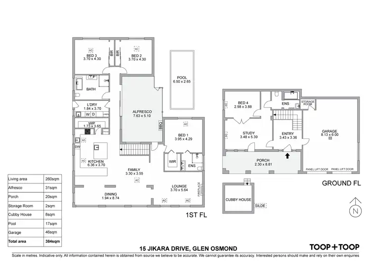 Floorplan of Homely house listing, 15 Jikara Drive, Glen Osmond SA 5064