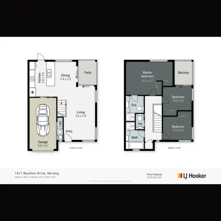 Floorplan of Homely townhouse listing, 14/1 Boulton Drive, Nerang QLD 4211