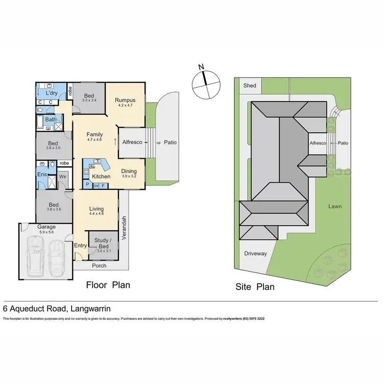 Floorplan of Homely house listing, 6 Aqueduct Road, Langwarrin VIC 3910