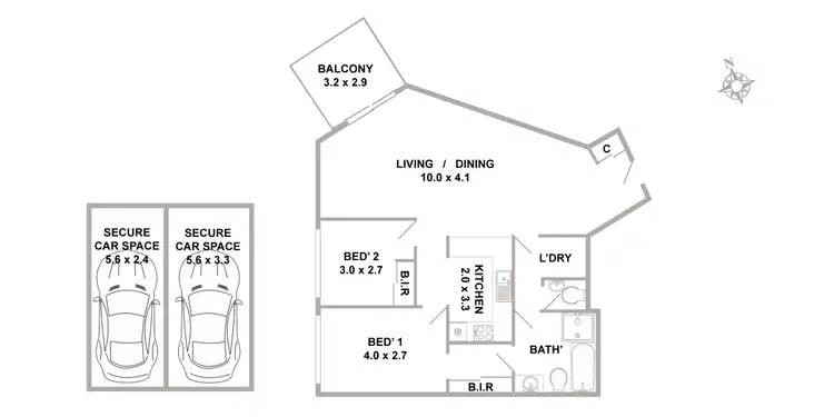 Floorplan of Homely apartment listing, 36/1-3 Thomas Street, Hornsby NSW 2077