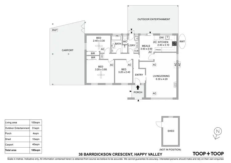 Floorplan of Homely house listing, 38 Barrdickson Crescent, Happy Valley SA 5159