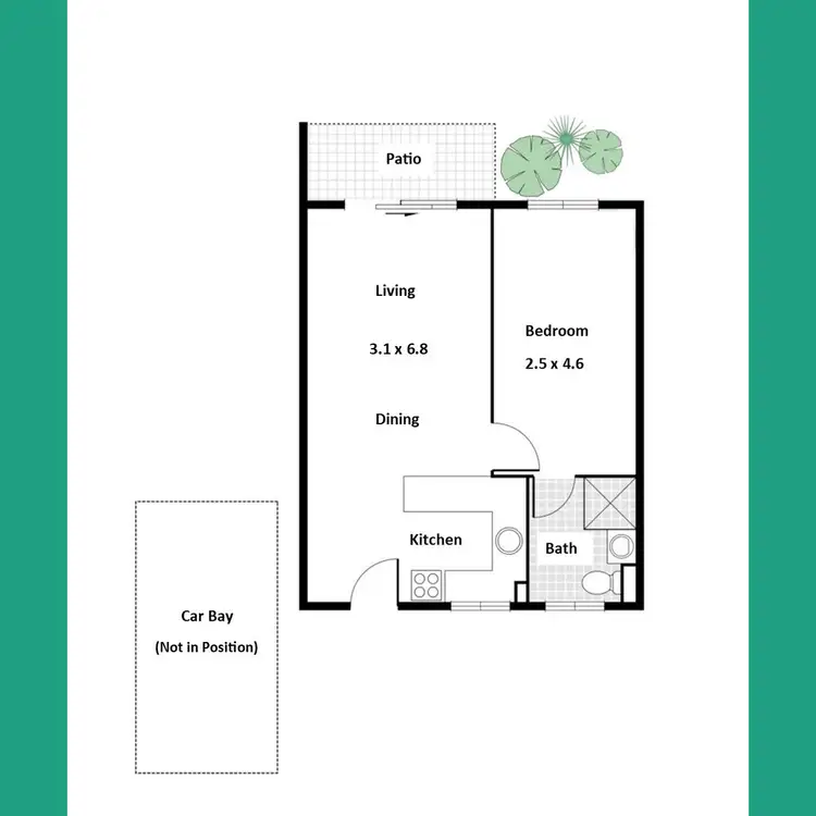 Floorplan of Homely apartment listing, 2/216 Cambridge Street, Wembley WA 6014