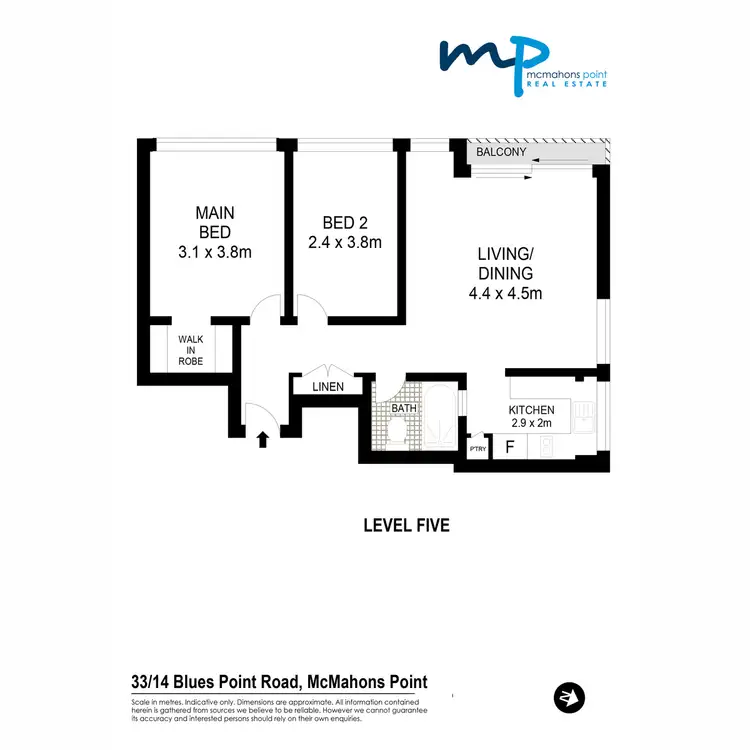 Floorplan of Homely apartment listing, 33/14 Blues Point Road, Mcmahons Point NSW 2060