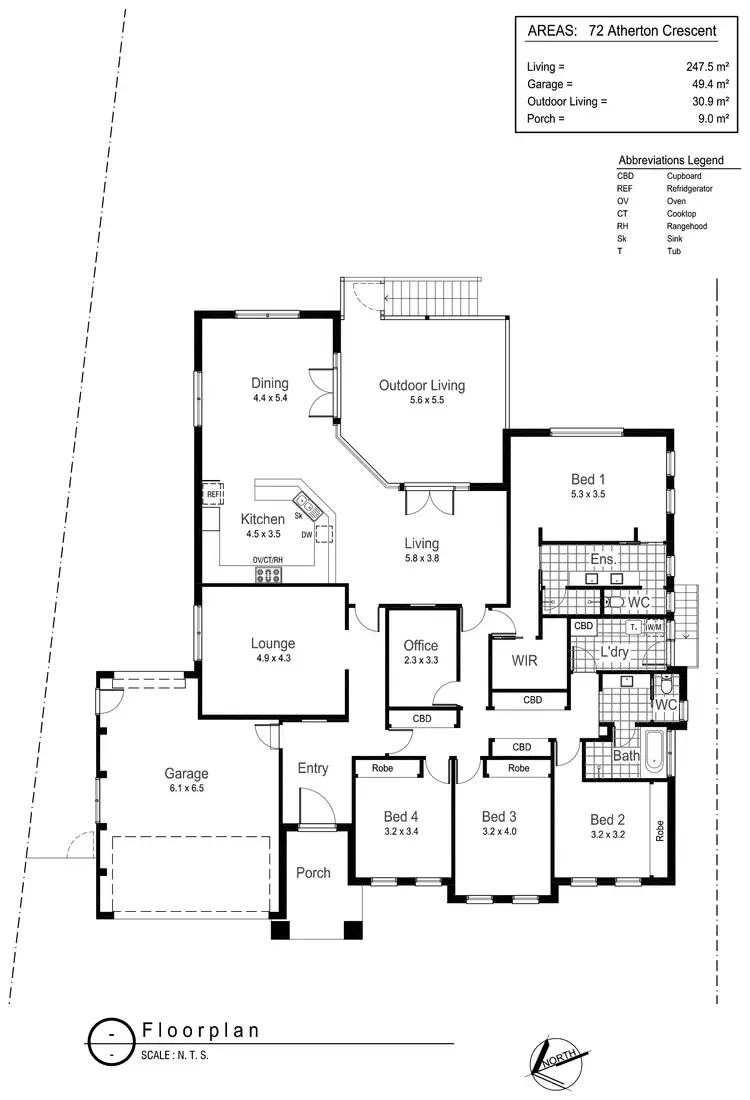 Floorplan of Homely house listing, 72 Atherton Crescent, Tatton NSW 2650