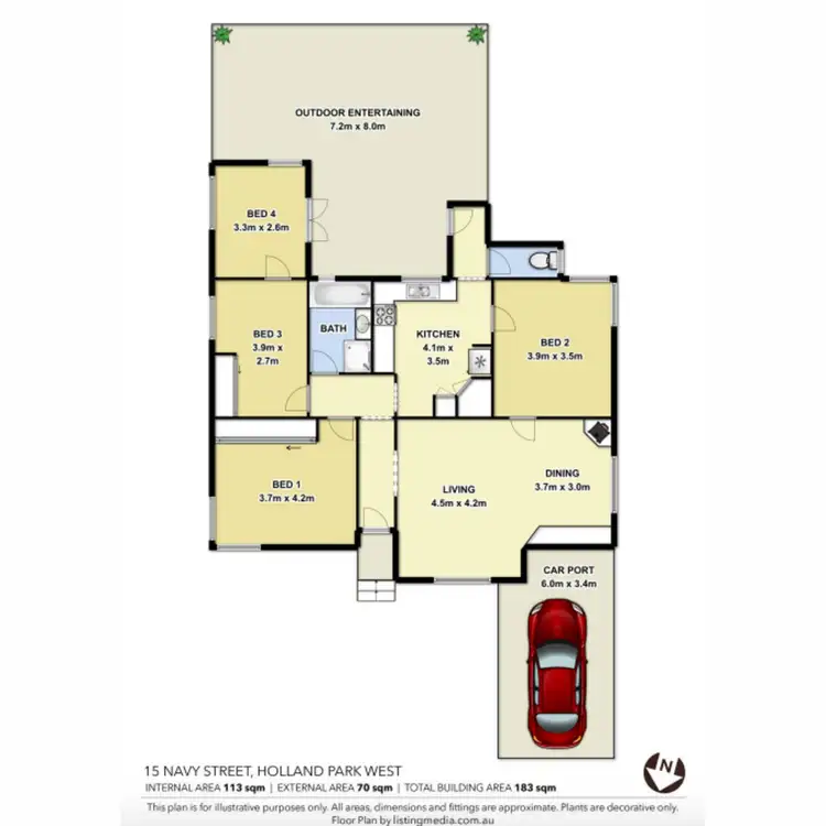 Floorplan of Homely house listing, 15 Navy Street, Holland Park West QLD 4121