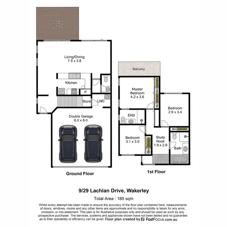 Floorplan of Homely townhouse listing, 9/29 Lachlan Drive, Wakerley QLD 4154