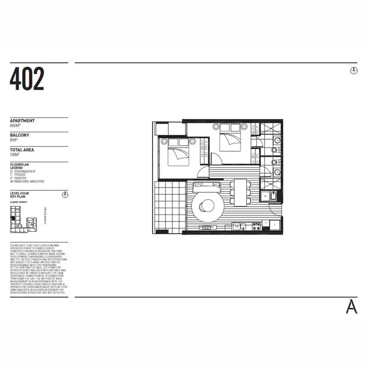 Floorplan of Homely apartment listing, 402/92 Albert Street, Brunswick East VIC 3057