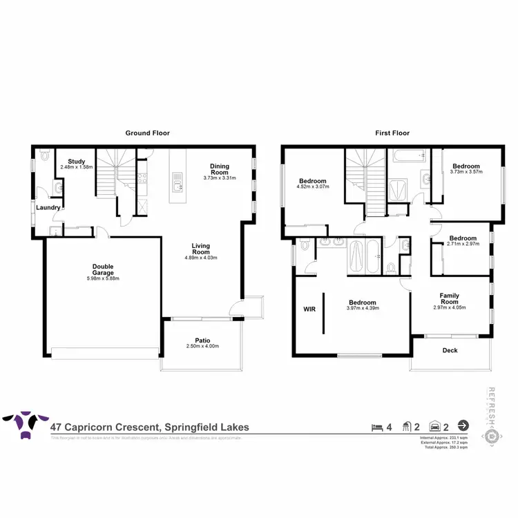 Floorplan of Homely villa listing, 47 Capricorn Crescent, Springfield Lakes QLD 4300
