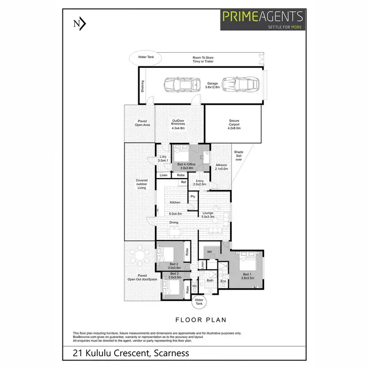 Floorplan of Homely house listing, 21 Kululu Crescent, Scarness QLD 4655