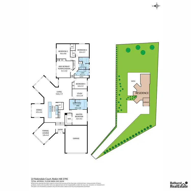 Floorplan of Homely rural property listing, 22 Robindale Court, Bathurst NSW 2795