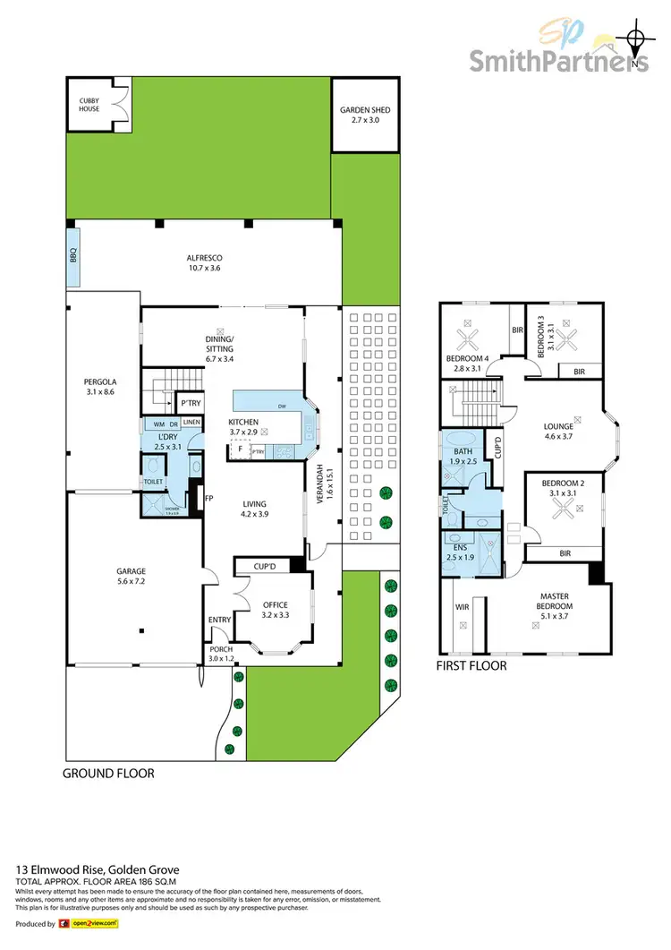 Floorplan of Homely house listing, 13 Elmwood Rise, Golden Grove SA 5125