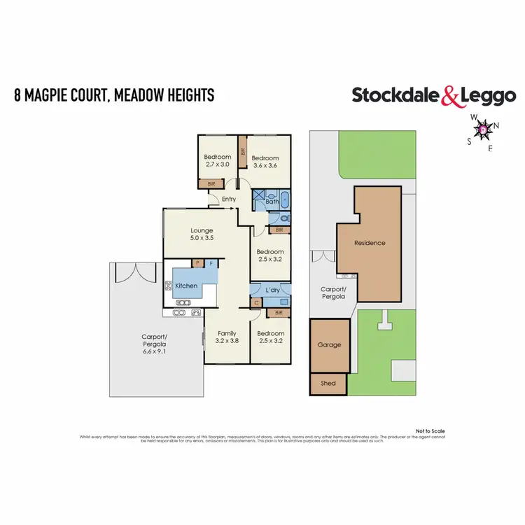 Floorplan of Homely house listing, 8 Magpie Court, Meadow Heights VIC 3048