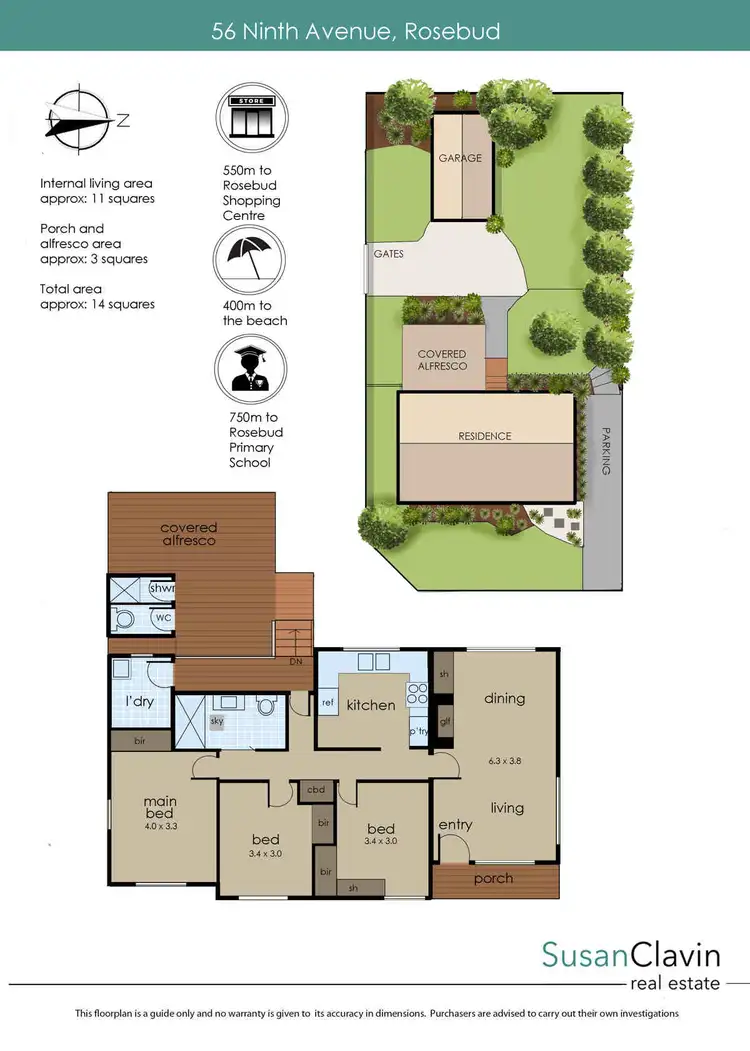 Floorplan of Homely house listing, 56-58 Ninth Avenue, Rosebud VIC 3939